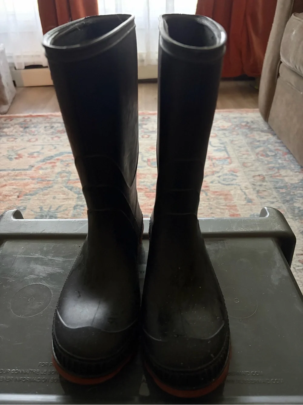 Black Rubber Tall Rain Boots